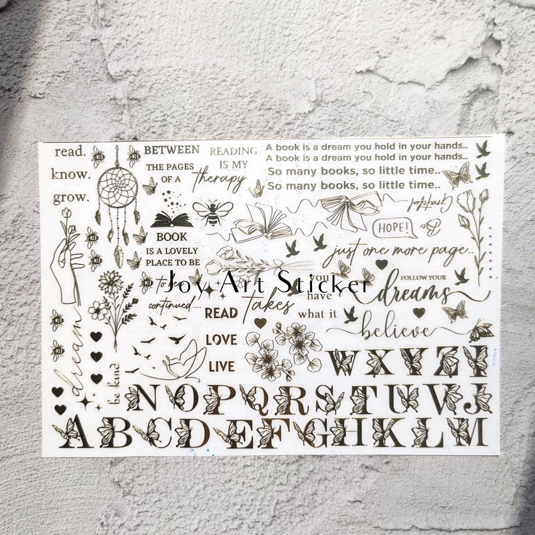 Bookmark A5 metal stickers