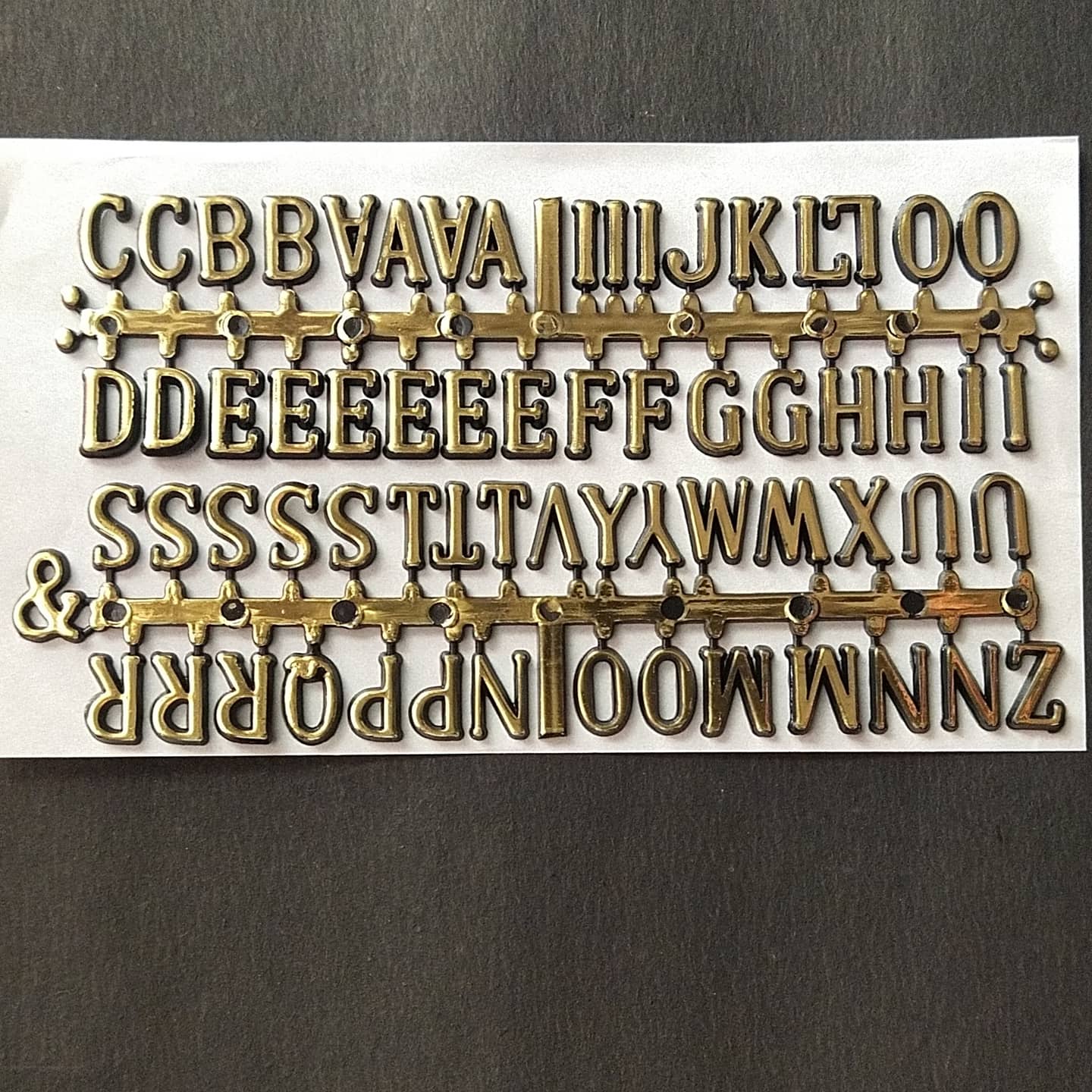 3D alphabet sticker
