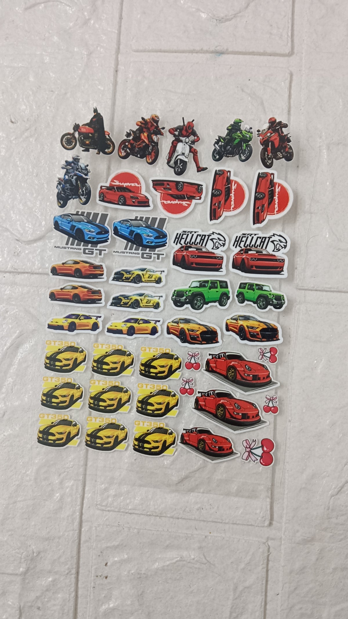 Supercars theme sheet