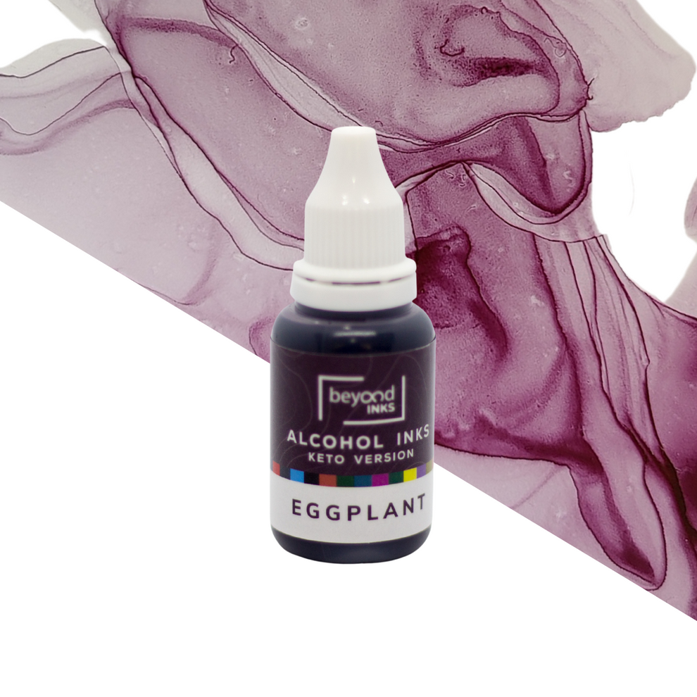 Eggplant alcohol ink