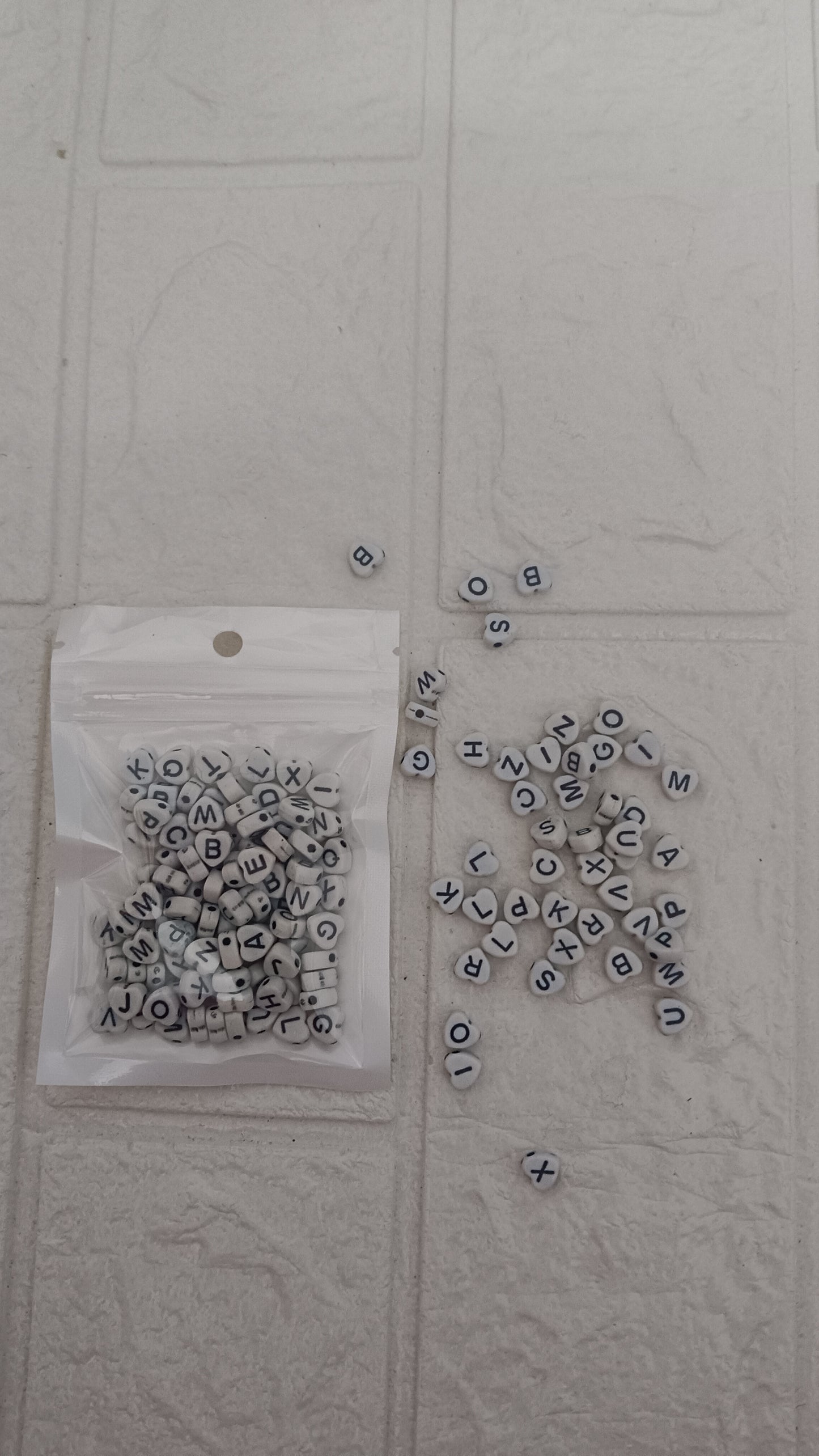Heart Alphabet beads
