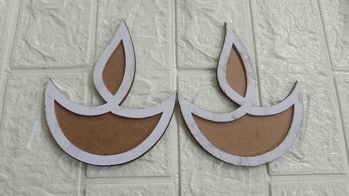 Mdf diya cutout pack of 2