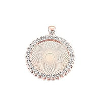 Rose gold round Pendant