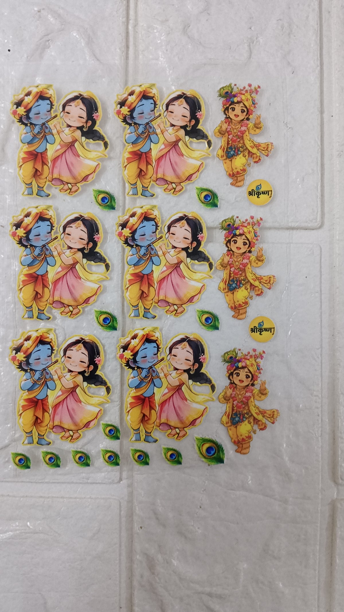 Radha Krishna sticker sheet