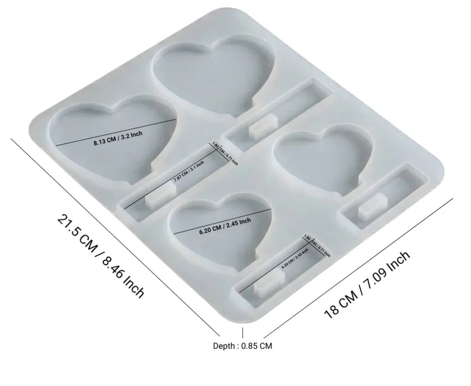 4 in 1 heart standy photo frame Dashboard Mold