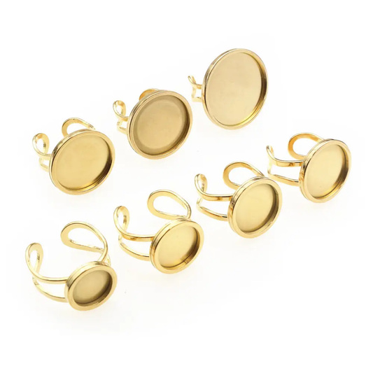 Round Gold ring 12mm