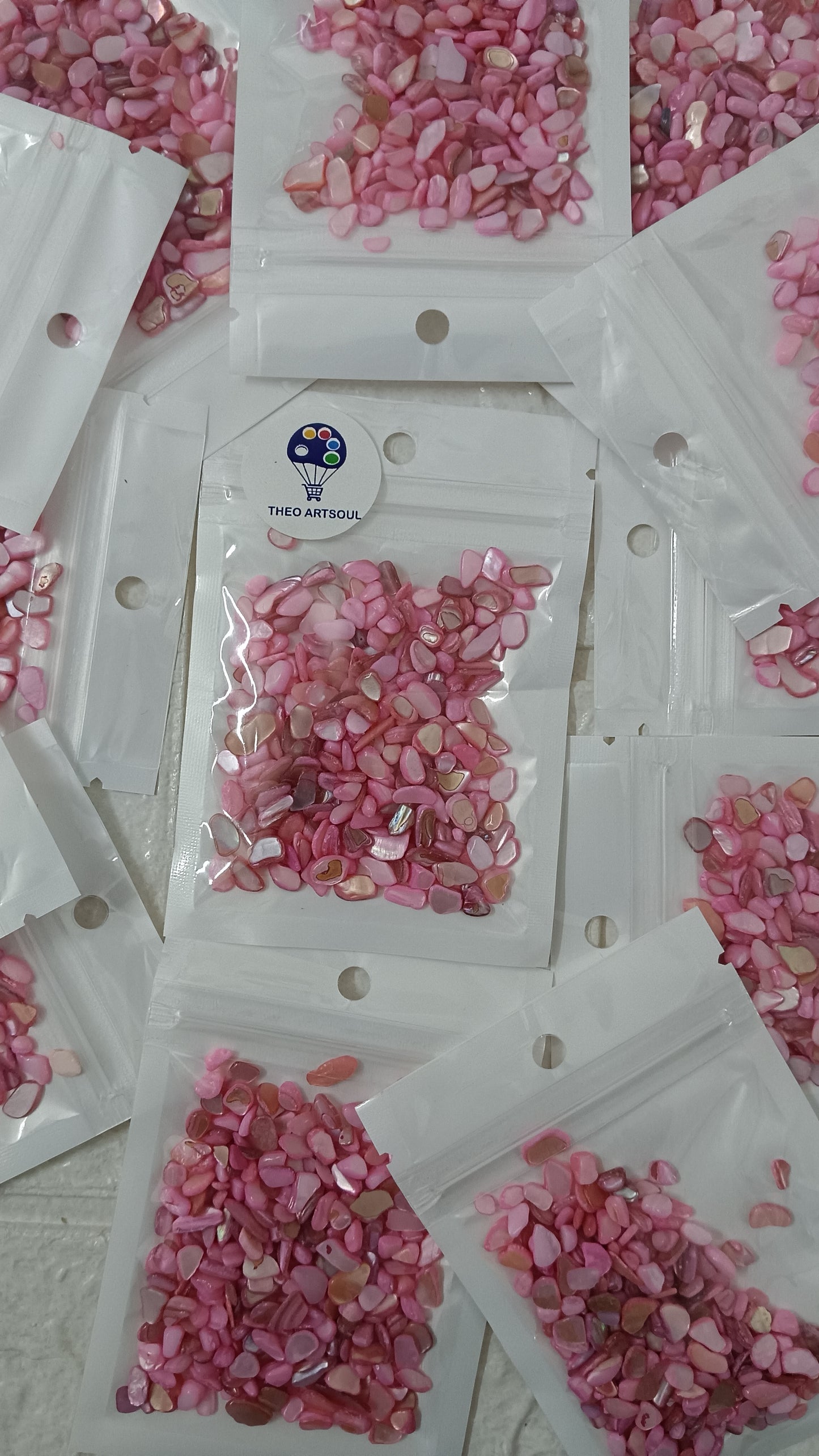 Pink granules