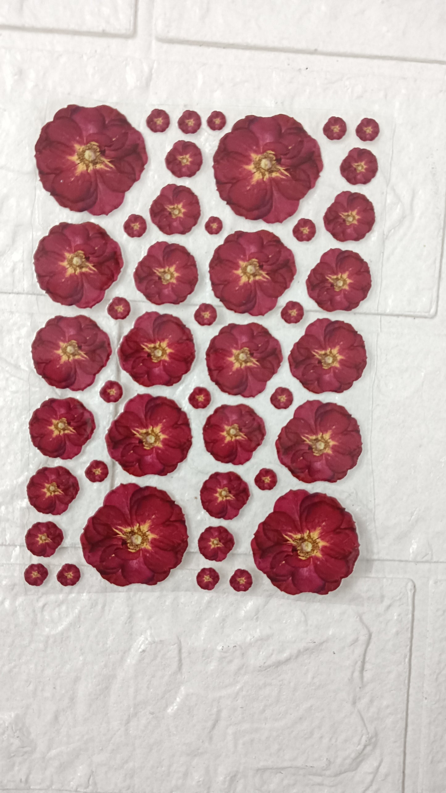 Rose petals sticker sheet