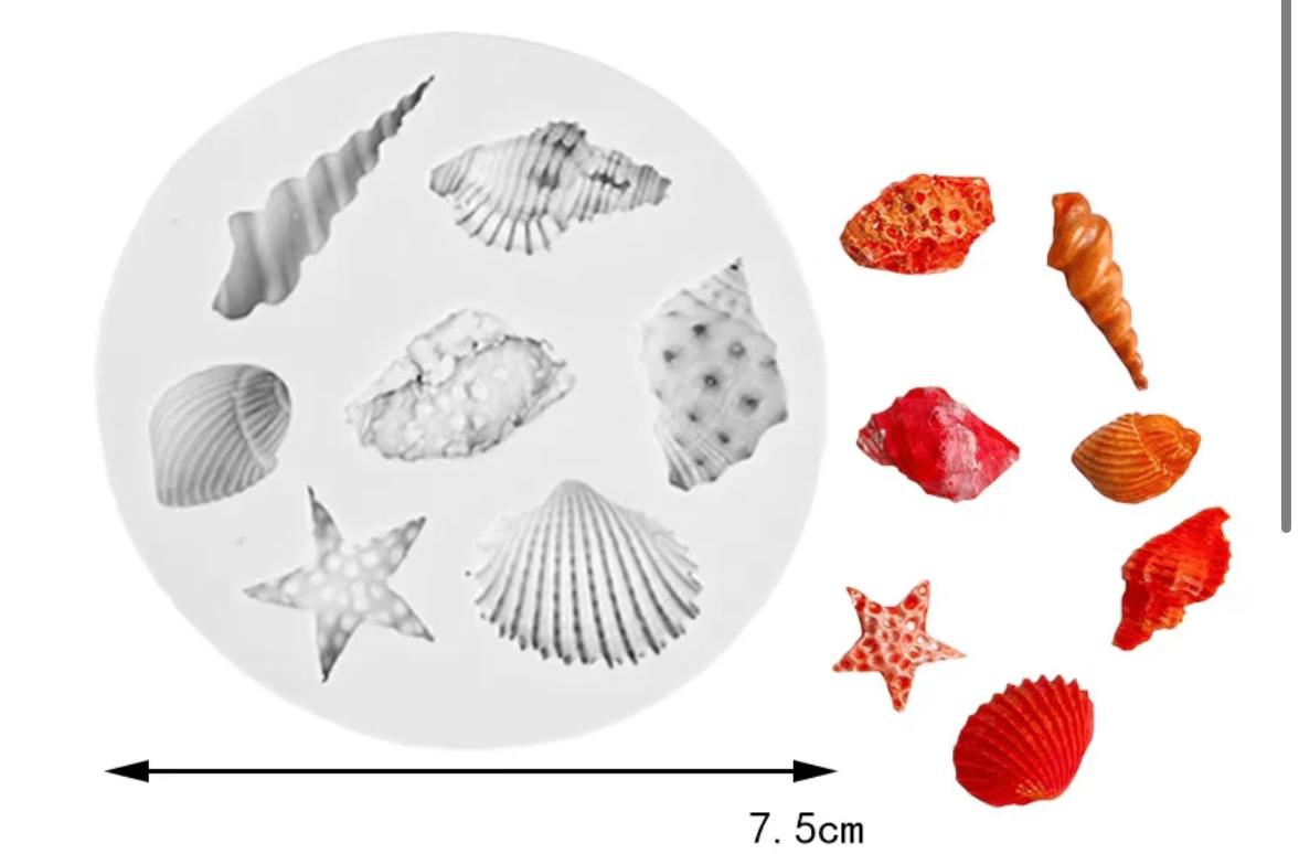 Sea shell candle mold