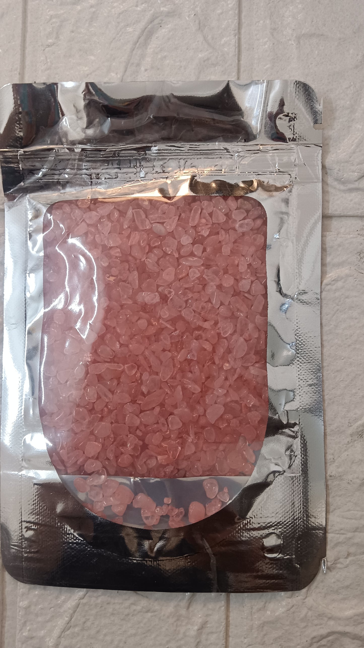 Pink glass stones