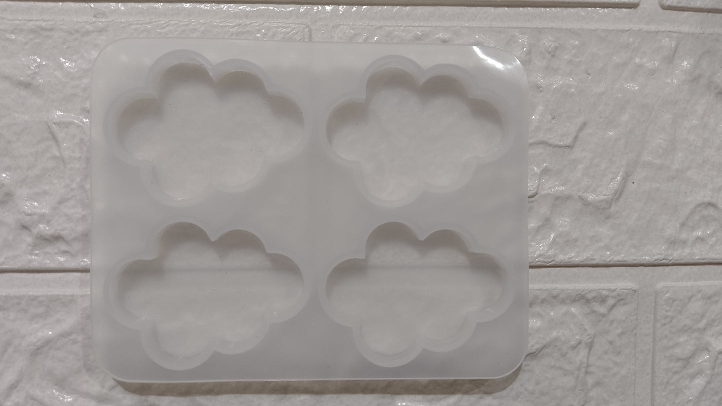 4cavity cloud shape keychain mold