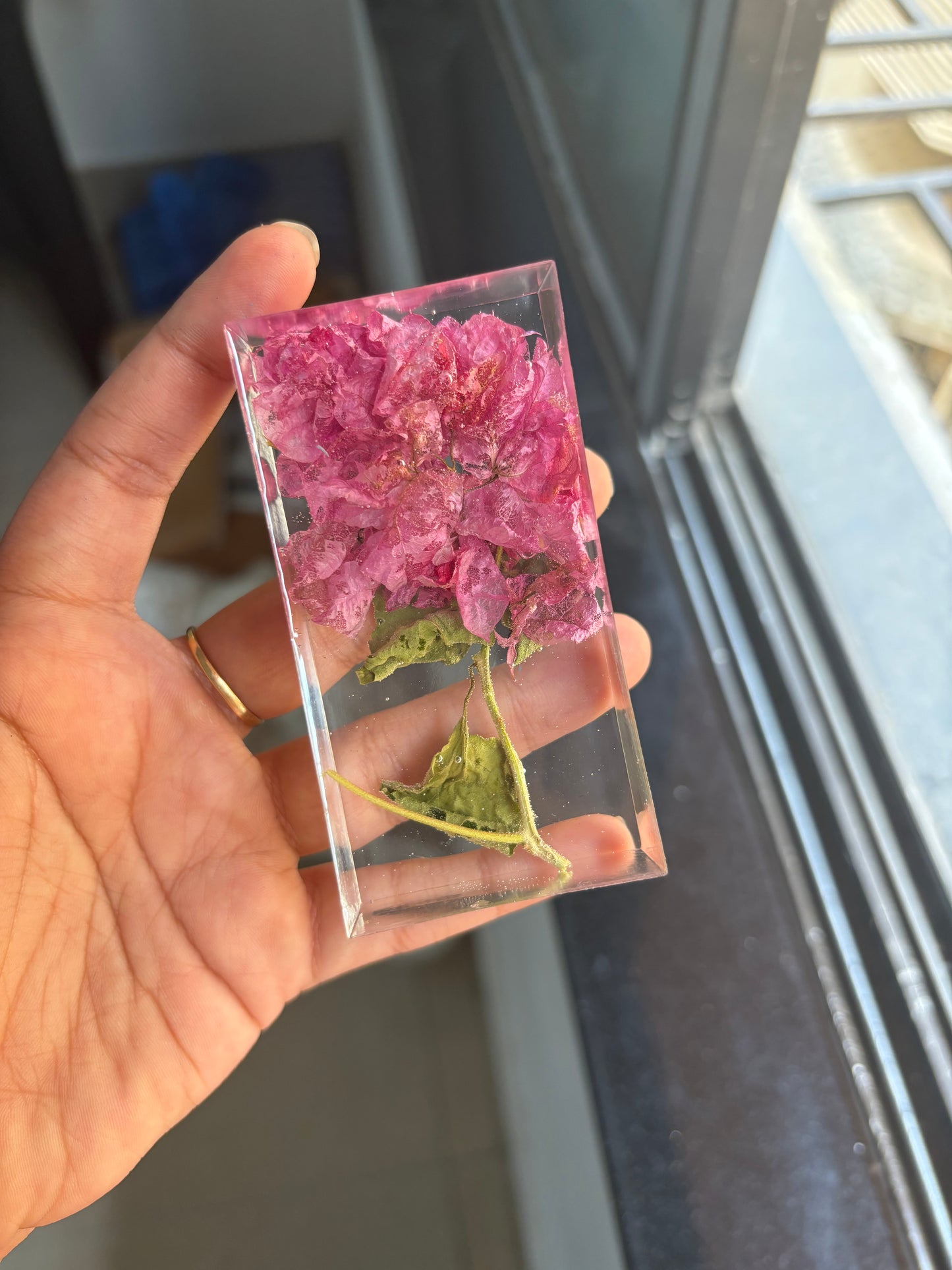Single flower preservation block 4”