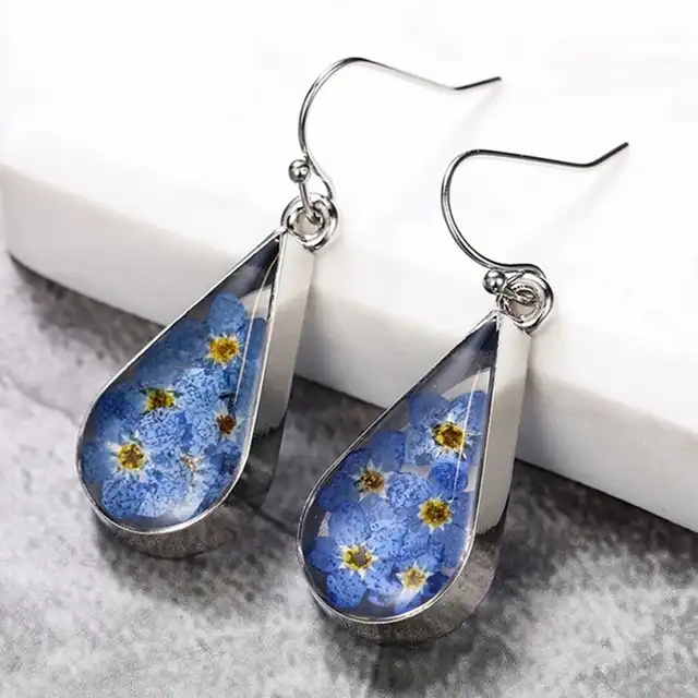 Forget Me not drop earrings