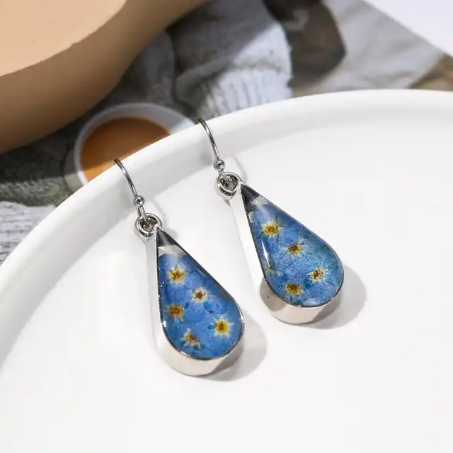 Forget Me not drop earrings