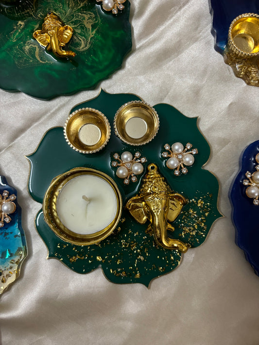 Resin tealight and thali design 1