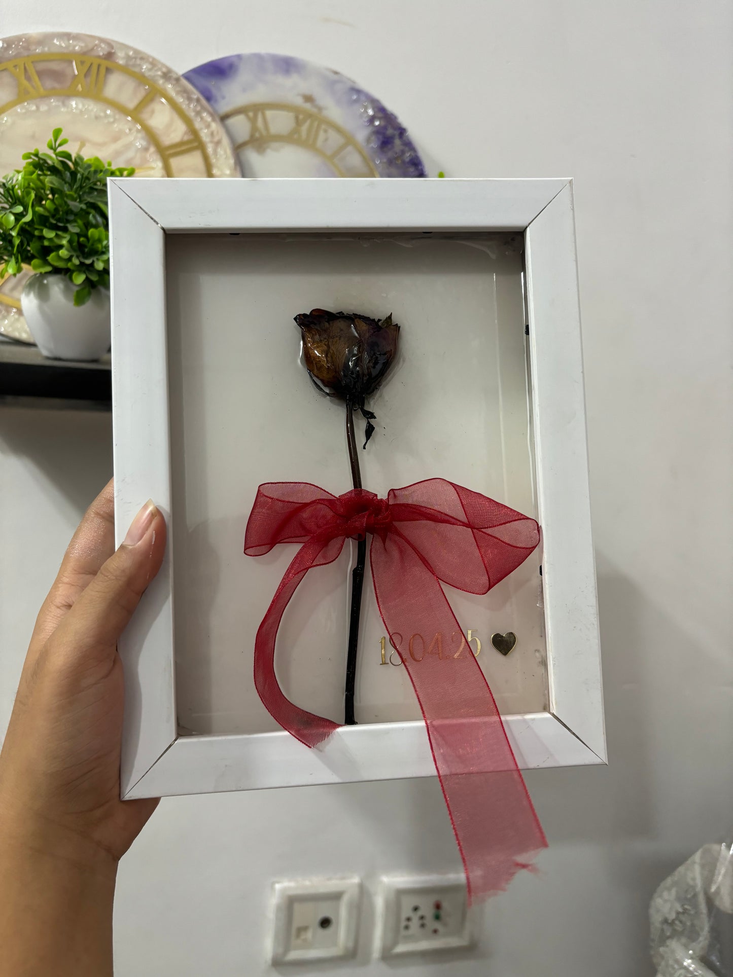A5 floral preservation frame