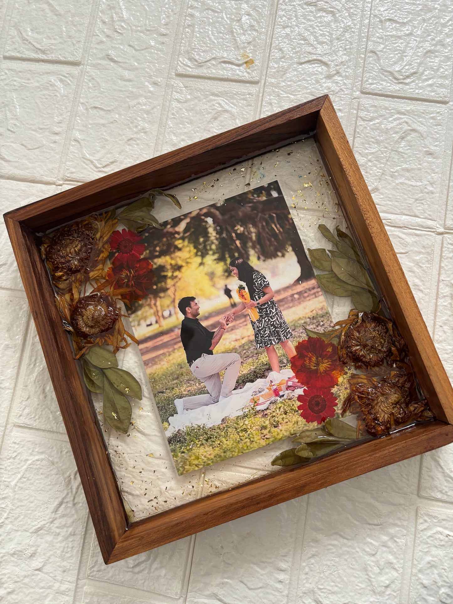 10” teakwood frame semi deep