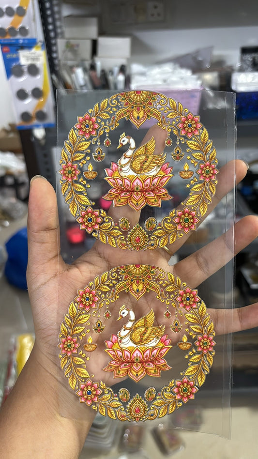 4” shubh labh Swan set