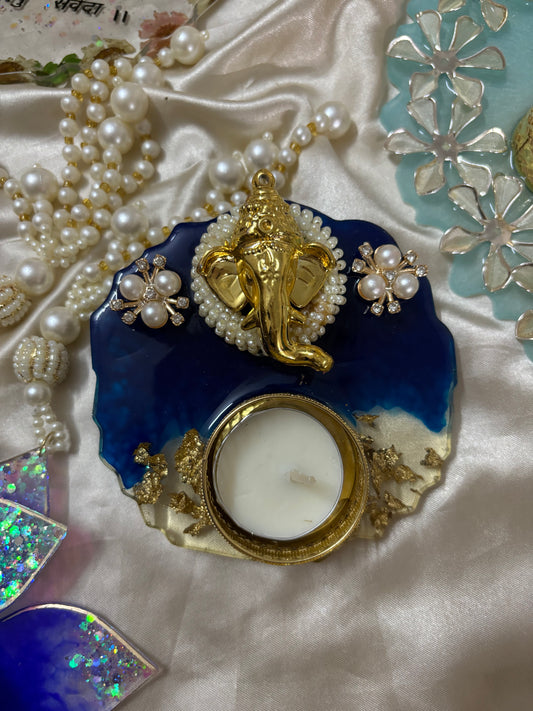 Resin tealight and thali design 8