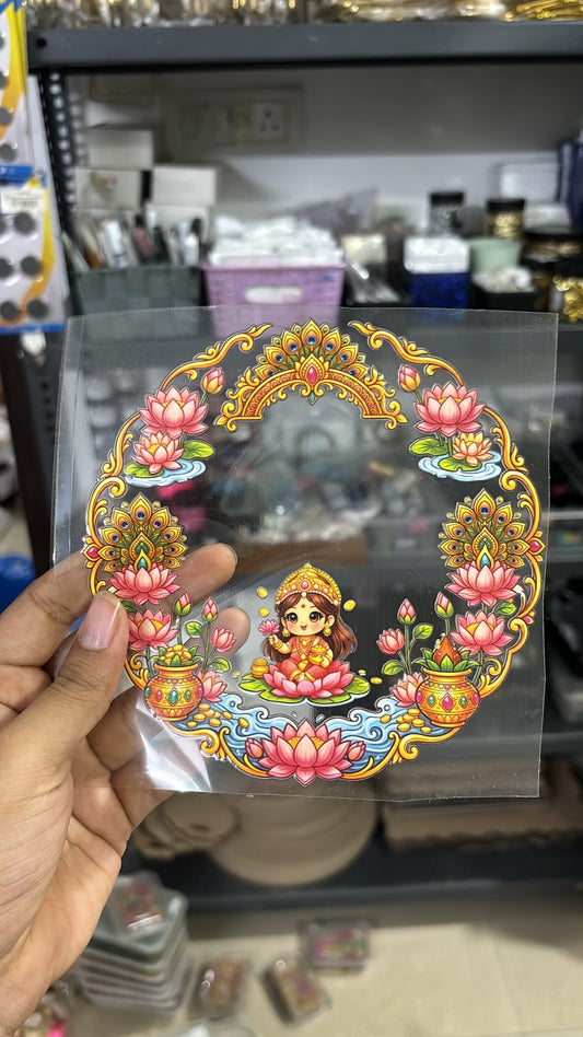 6” lakshmiji thali sticker