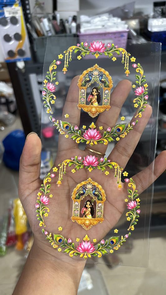 4” shubh labh radha set