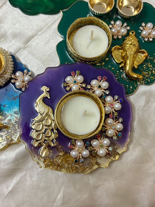 Resin tealight and thali design 2