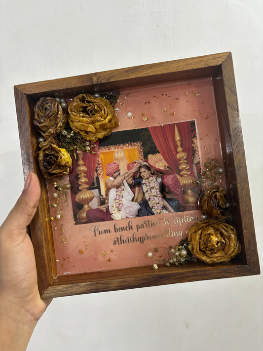 8” teakwood preservation frame