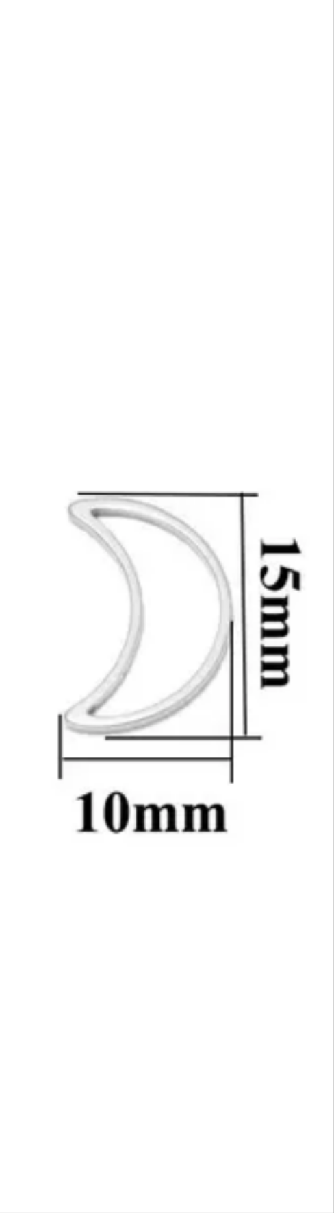 Small moon without hole pack of 1