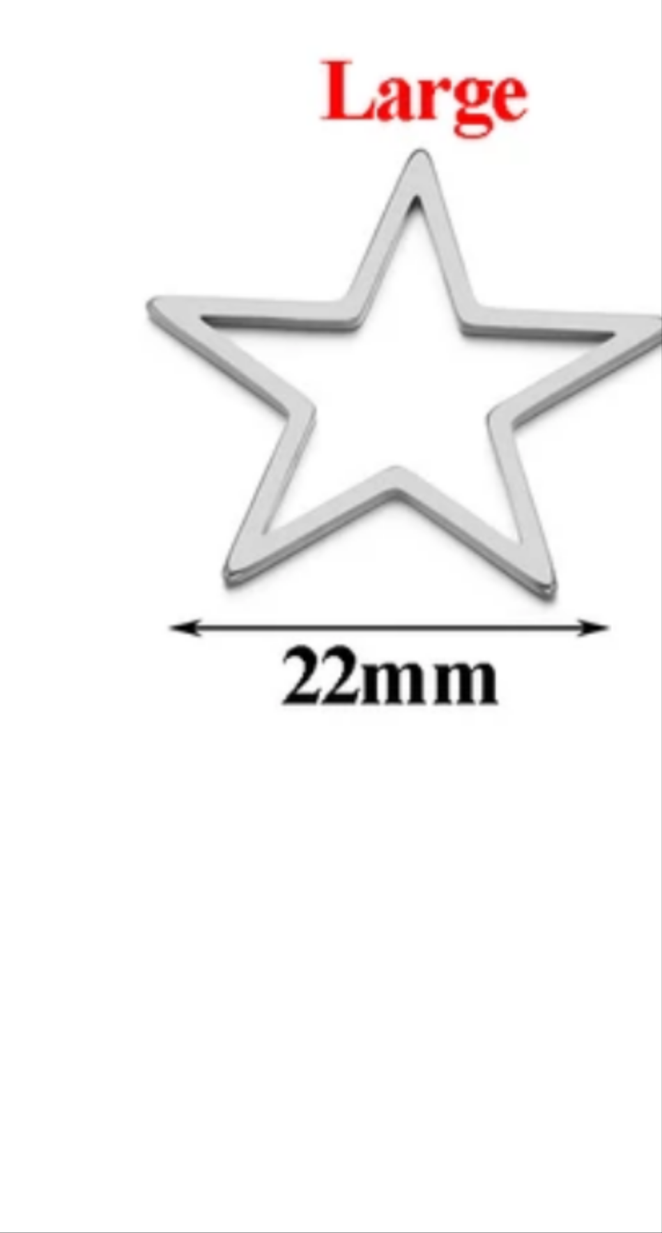 Big Star without hole pack of 1