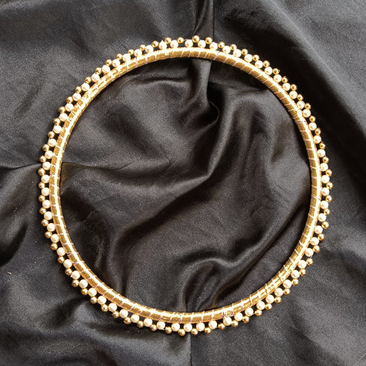 8" golden thali border ring