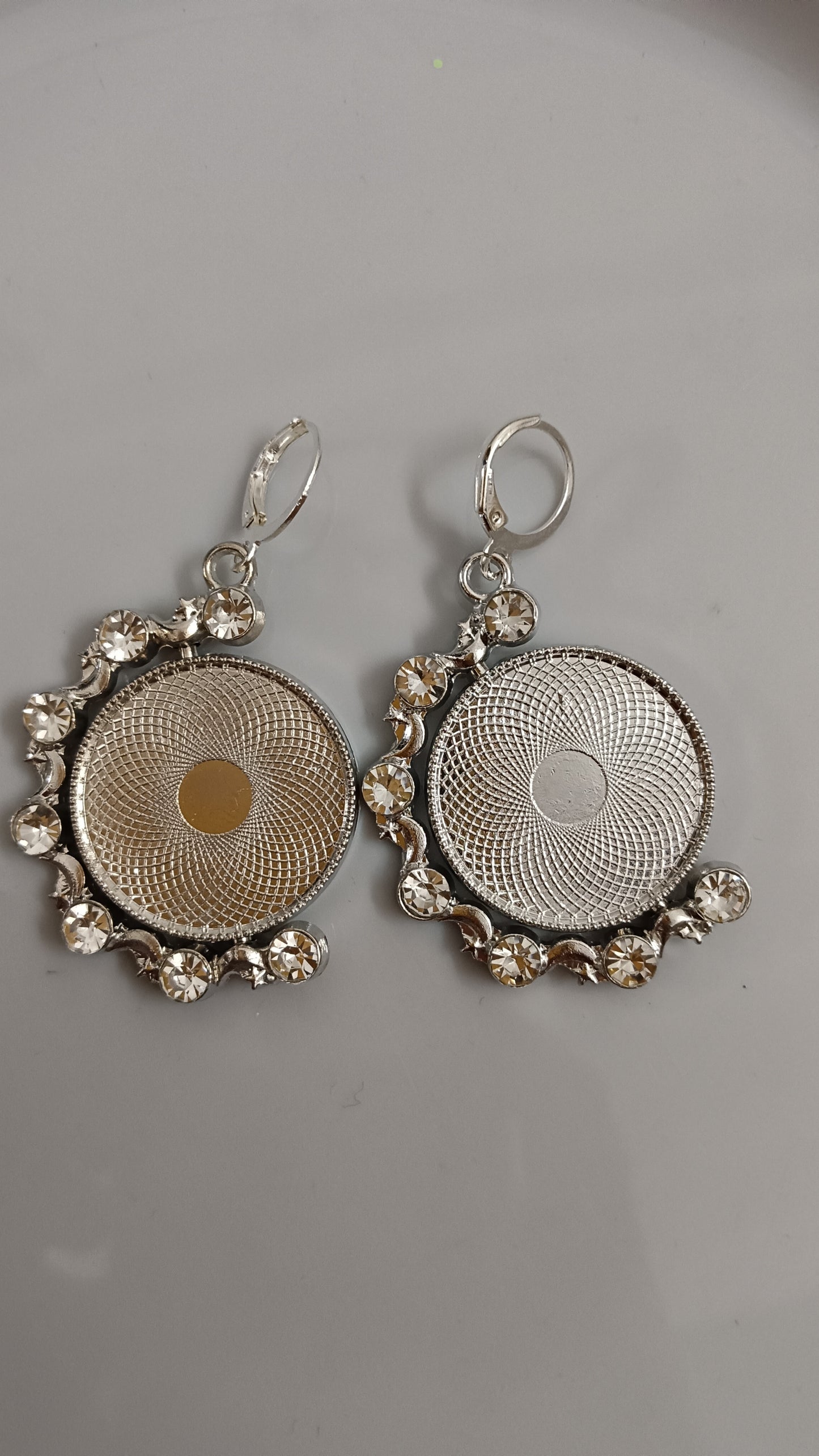 Studded moon earrings