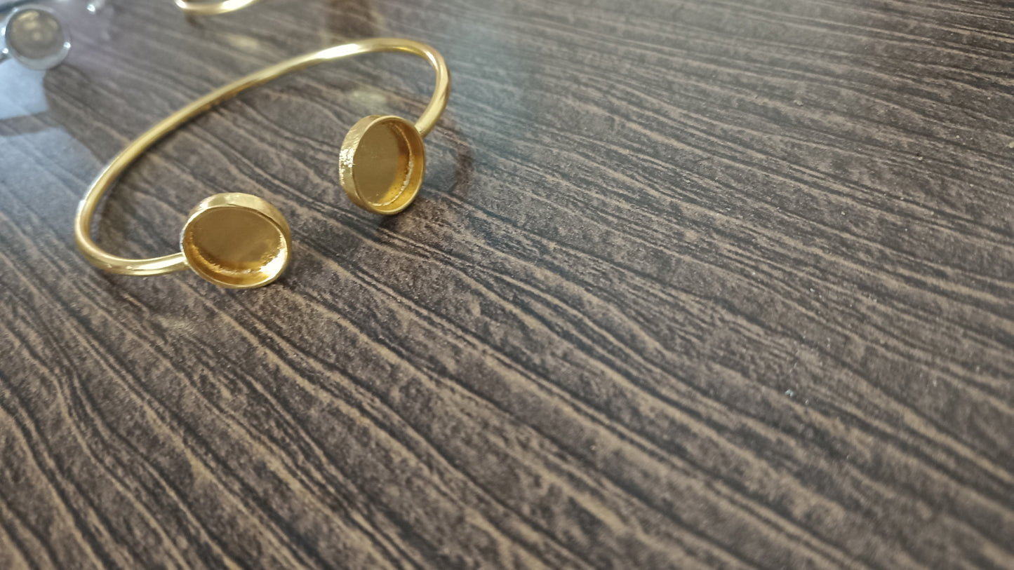 Golden double bracelet bangle