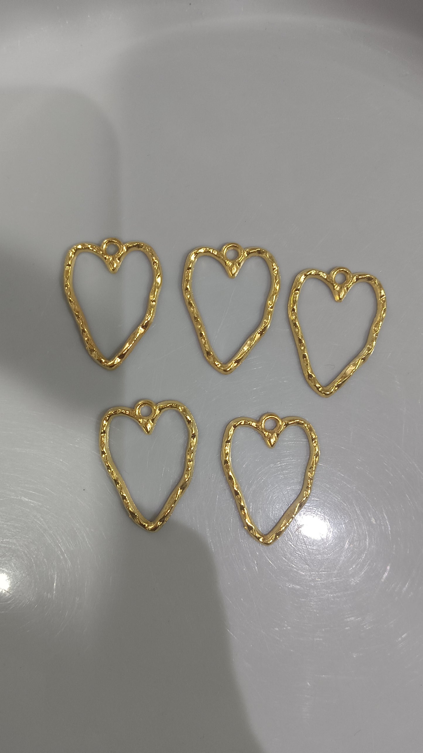 Heart pendants pack of 5