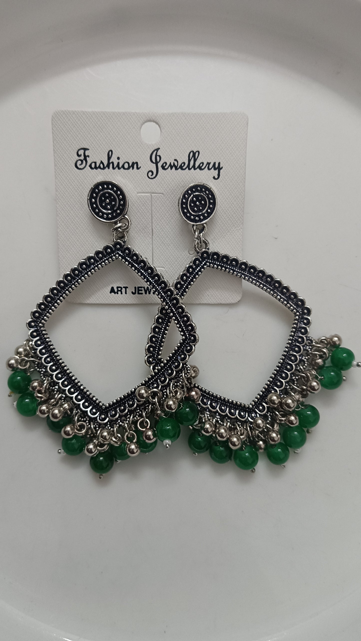 Jhumka design 50 Rhombus Dark green