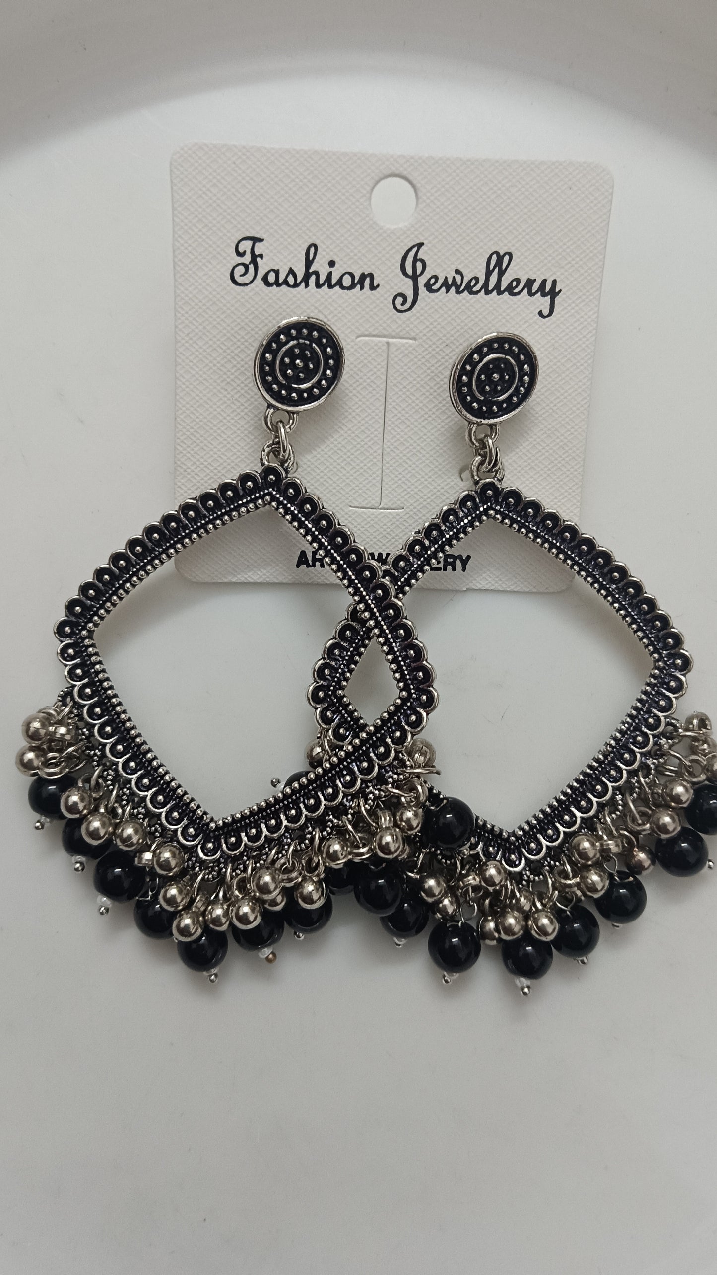 Jhumka design 47 Rhombus Black