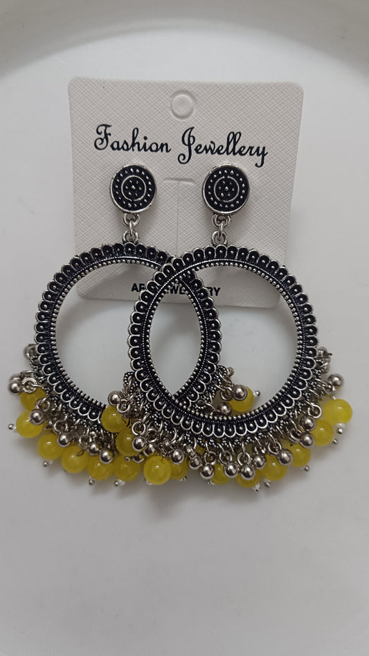 Jhumka design 41 Round yellow