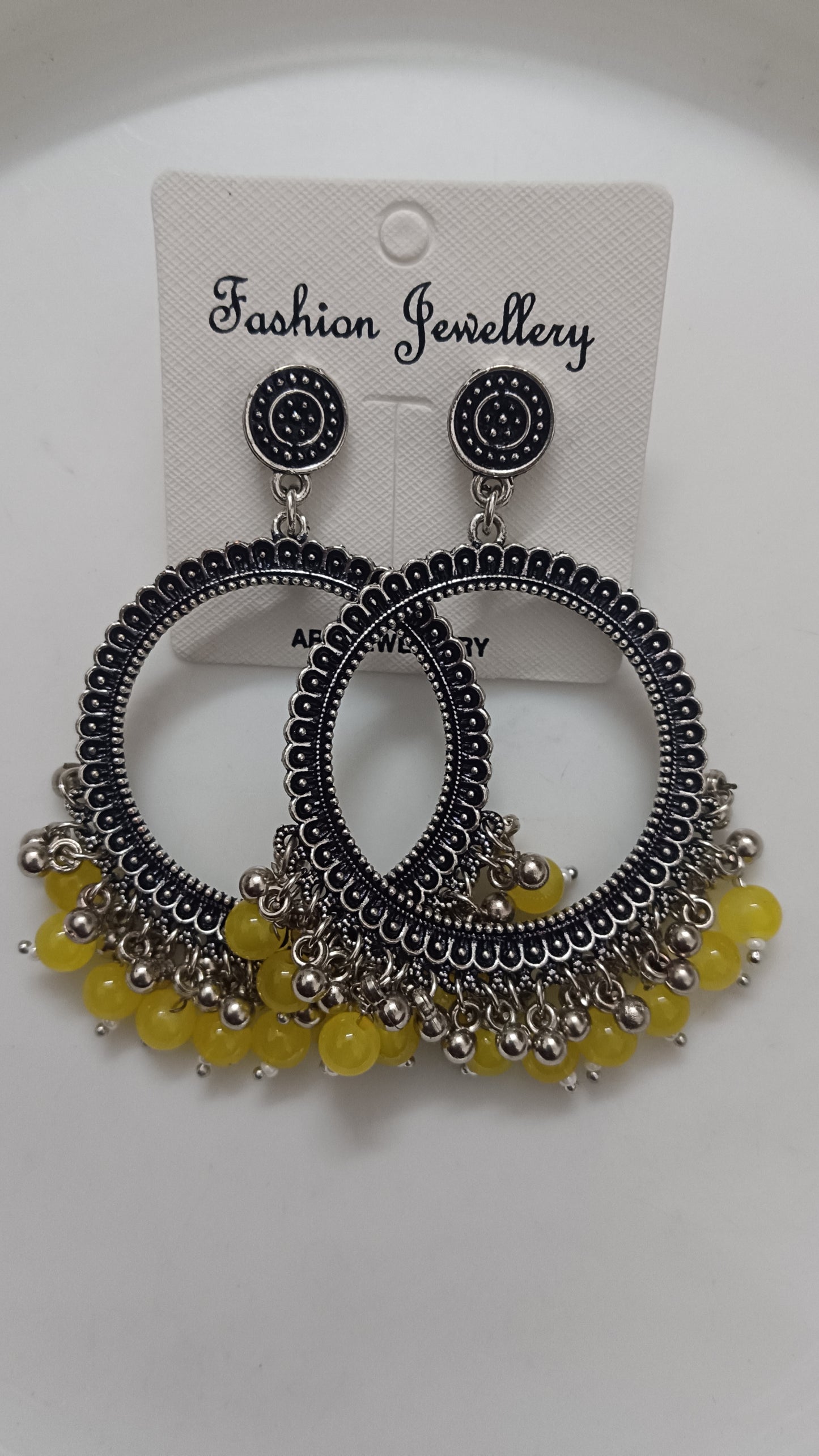 Jhumka design 41 Round yellow