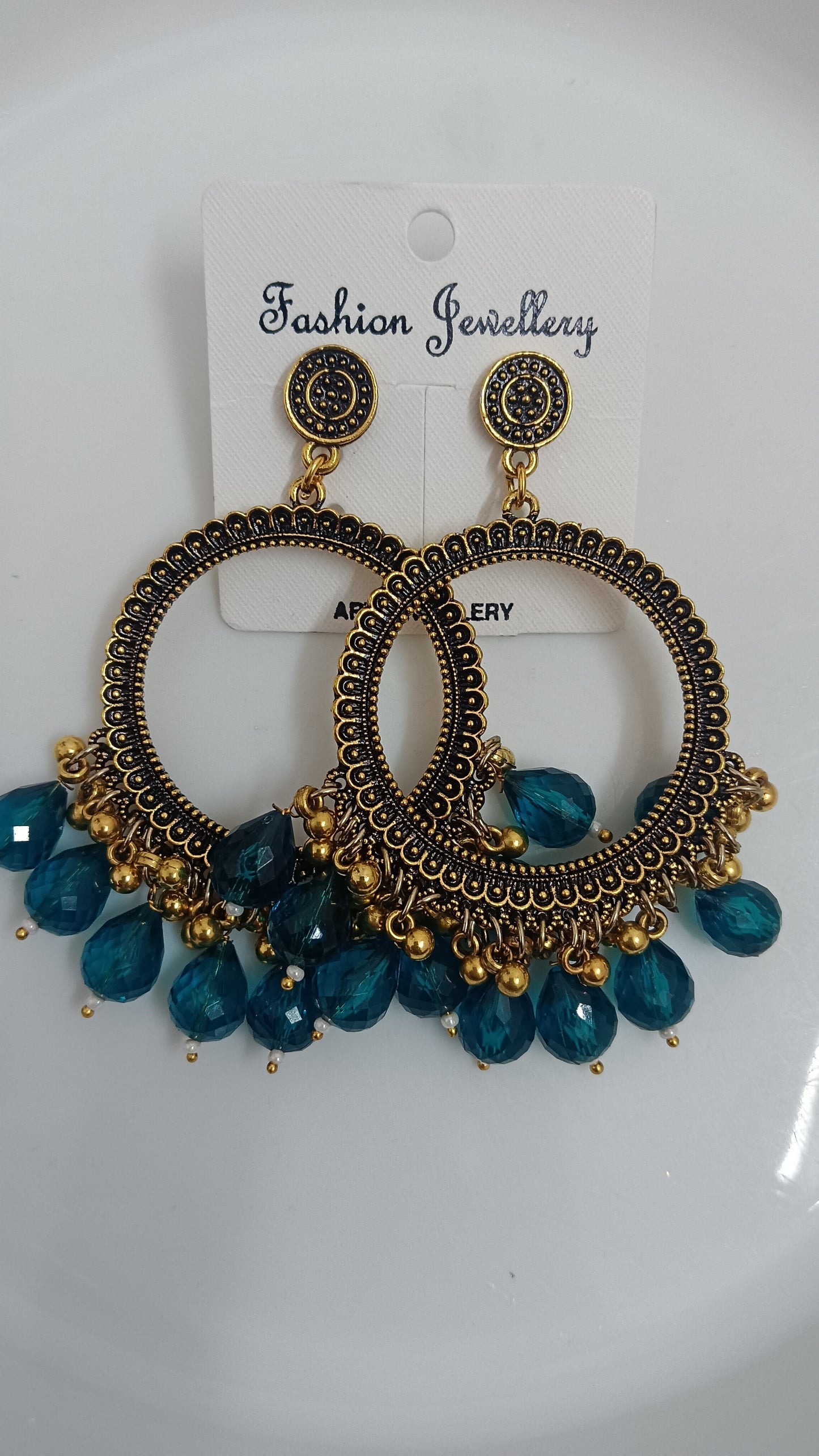 Jhumka design 65 Round Dark blue