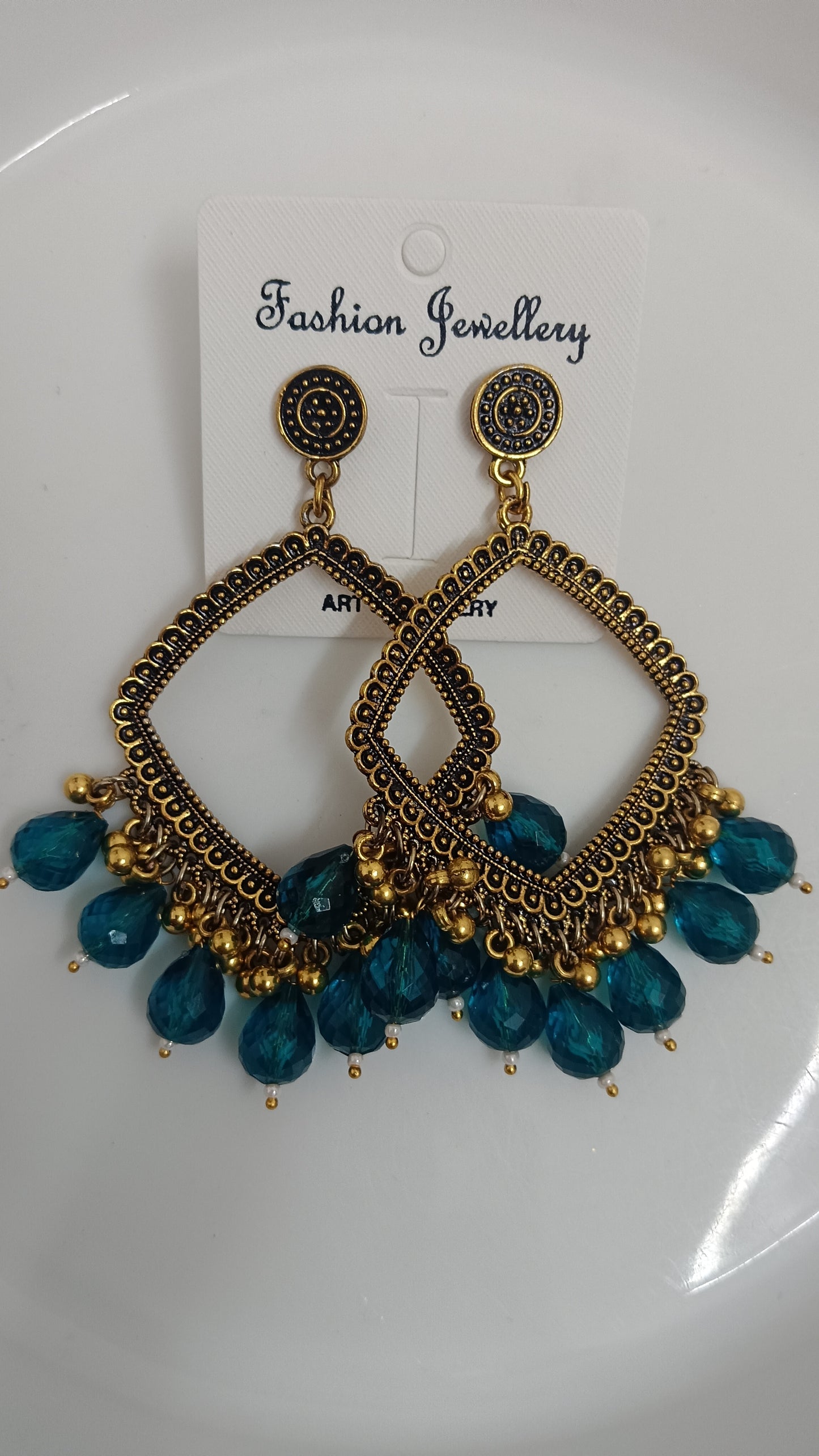 Jhumka design 59 rhombus dark blue