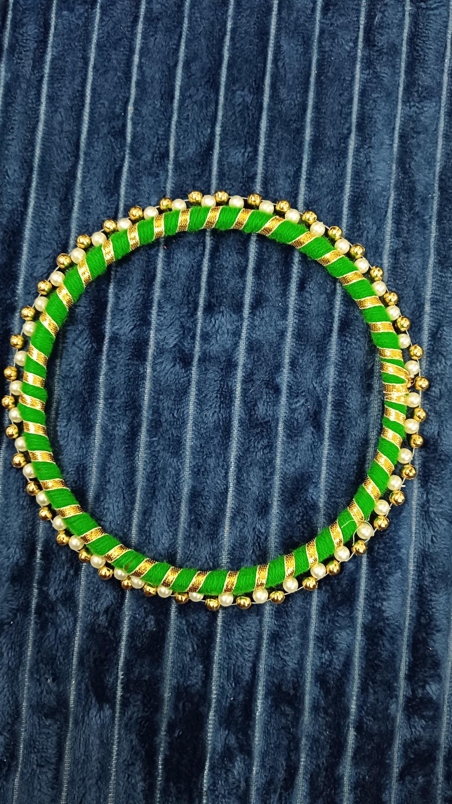 Green thali ring 6"