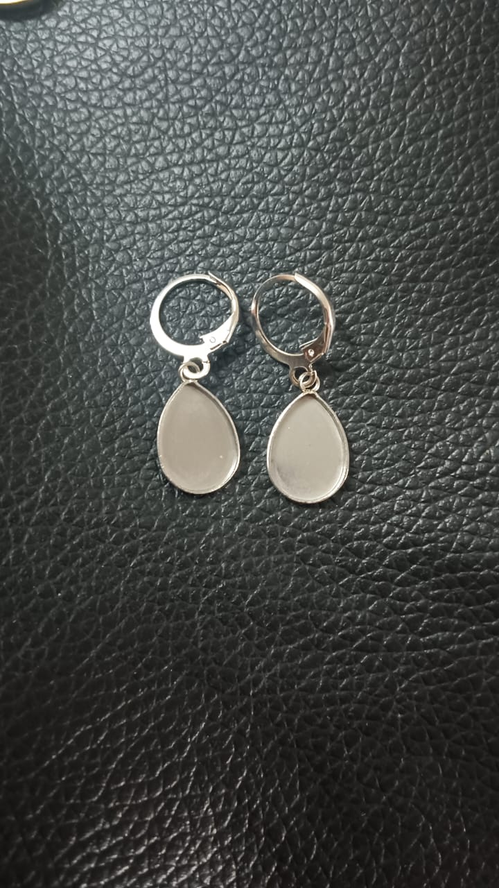 Heart silver earrings