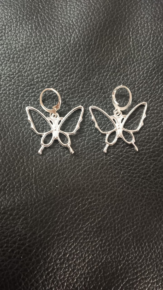 Butterfly silver earrings