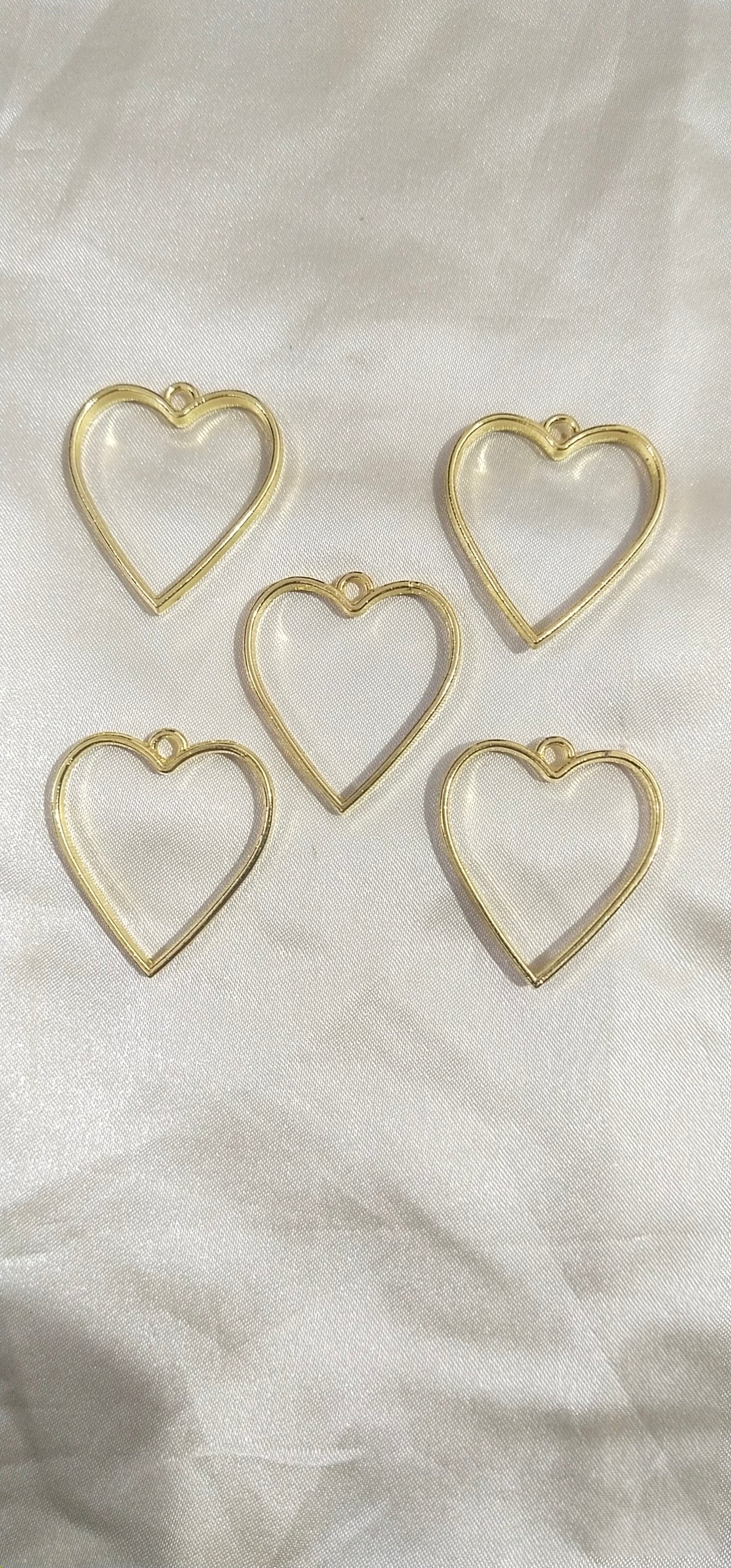 Golden heart bezel pack of 5