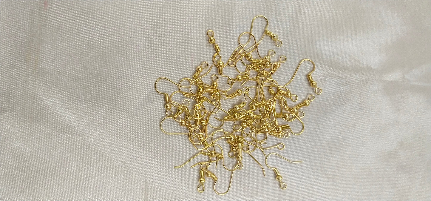 Golden earrings hook