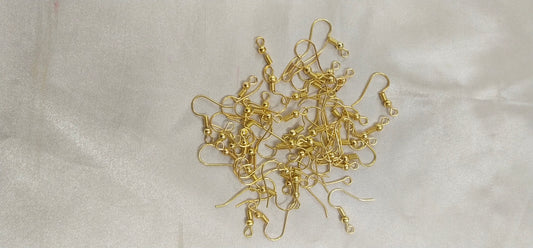 Golden earrings hook