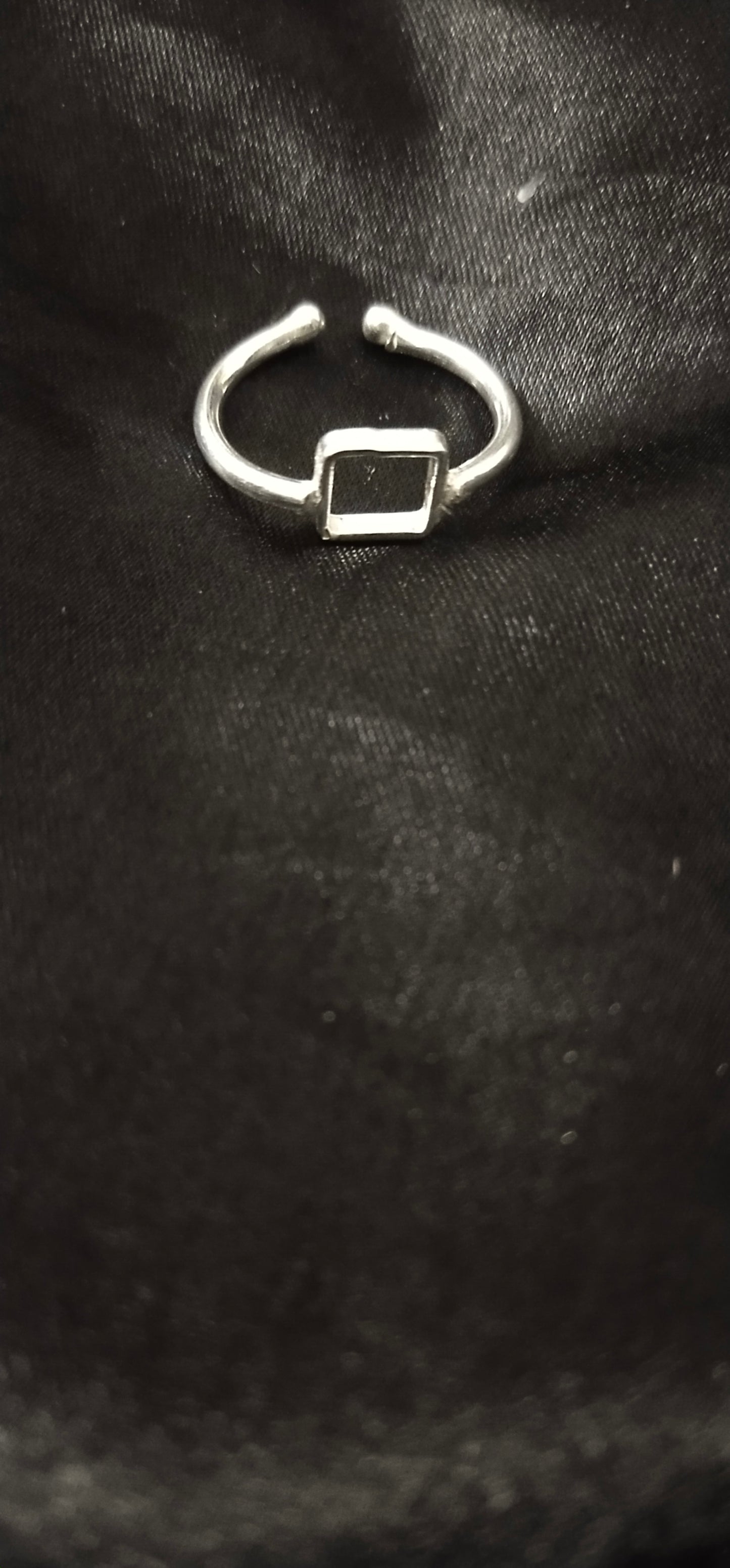 Square silver Ring