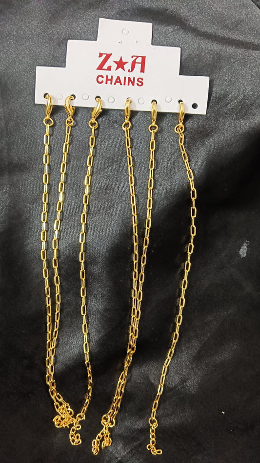 Golden Bracelet Chain pack of 6