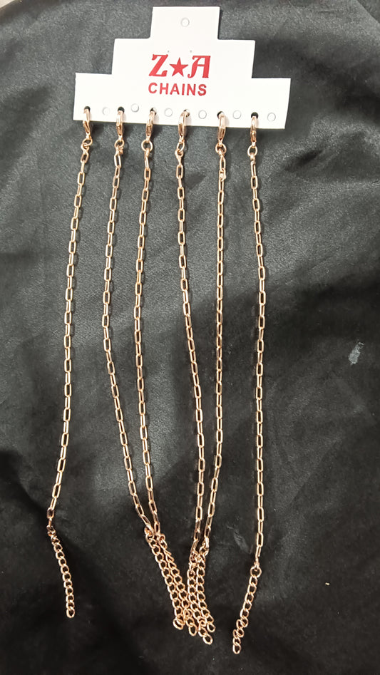 Rose gold  Bracelet Chain pack of 6