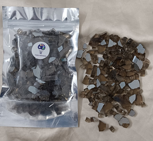 Coffee shade firepit glass