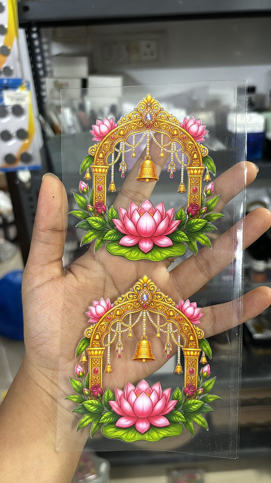 4” shubh labh lotus set